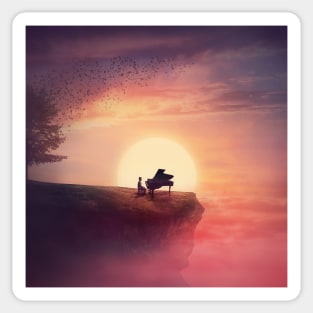 sunset piano melody Sticker